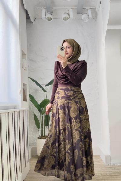 Afra kombin  Kahverengi