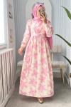 Aura elbise  Pembe