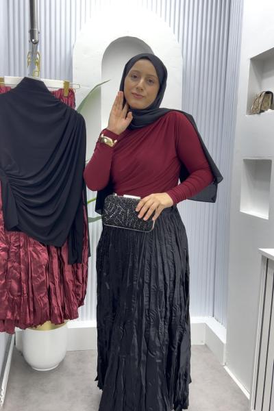 Bella Kombin Bordo Siyah