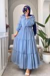 Beri Şifon Elbise Mavi