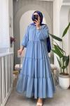 Beri Şifon Elbise Mavi