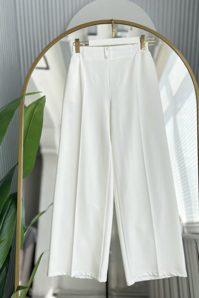 BOL PAÇA PANTOLON Beyaz