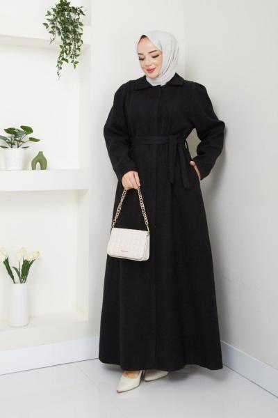 Cansu Kaşe Kaban  Siyah