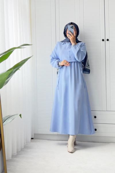 CROP YELEK ELBİSE Bebe Mavisi