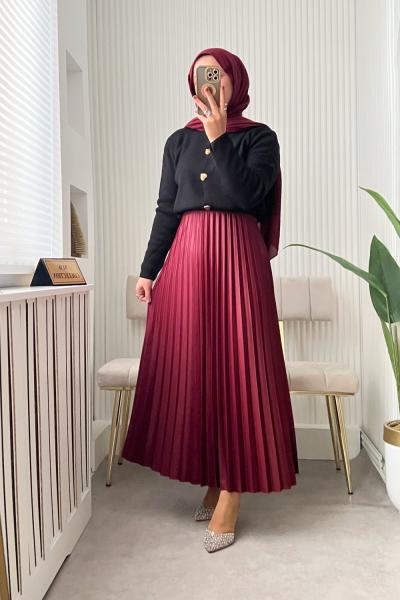 ELİZ KOMBİN Siyah Bordo