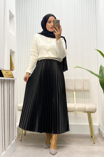 ELİZ KOMBİN Ekru Siyah