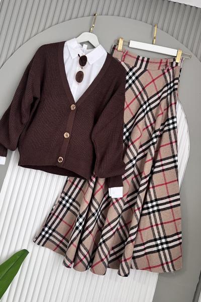 Ella 3 lü Takım Kahverengi