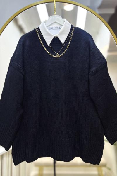 Fenomen Oversize Kazak Lacivert