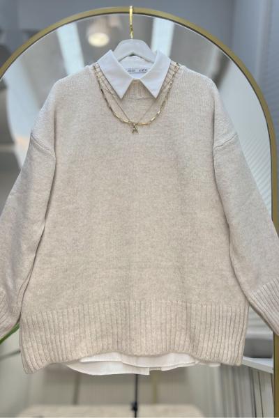 Fenomen Oversize Kazak Taş Rengi