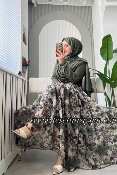 Flow Etekli Kombin Haki