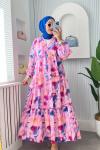 HİLDA ELBİSE saks pembe