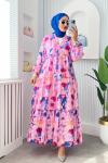 HİLDA ELBİSE saks pembe