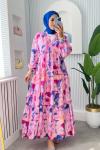 HİLDA ELBİSE saks pembe