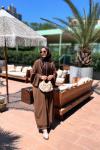 İKİLİ ABAYA Kahverengi