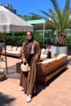 İKİLİ ABAYA Kahverengi