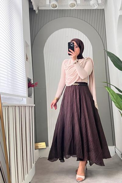 Kuğu Kombin Bej Kahve