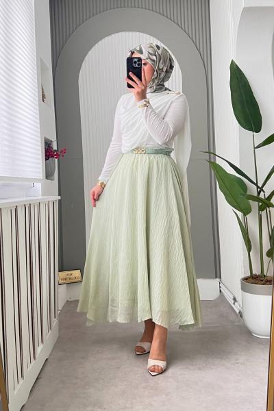 Kuğu Kombin Yeşil beyaz