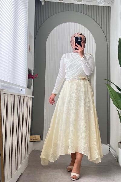 Kuğu Kombin sarı ekru