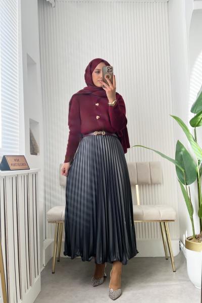 Love Takım Bordo Gri