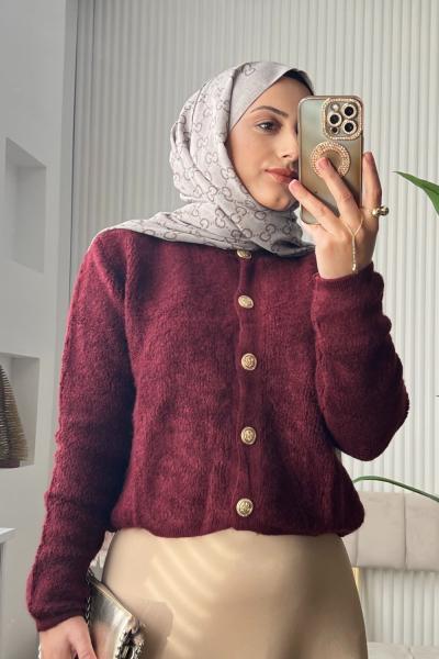 Lüx Tedyy Hırka Bordo