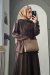 Mery Şal takım  Kahverengi