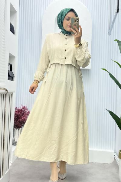 Mihrap Elbise Taş Rengi