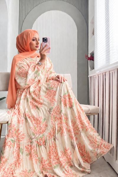 Nisa Elbise Turuncu