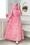 Pastel Elbise Pembe