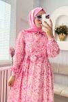 Pastel Elbise Pembe