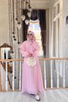 Pelerin Elbise Pembe