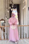 Pelerin Elbise Pembe