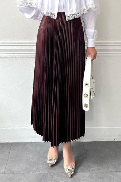 Plise Etek Acı Kahve