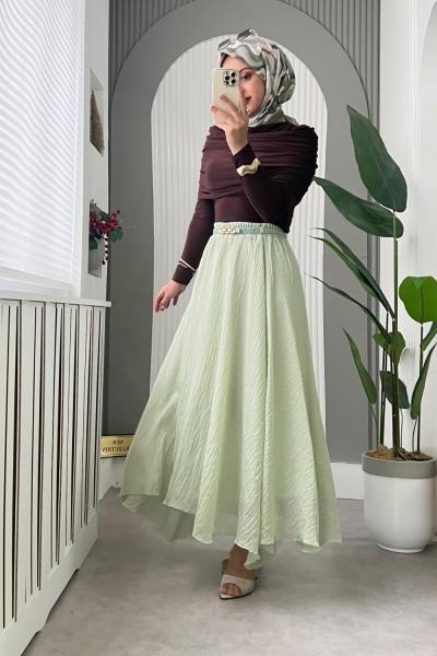 Prenses kombin Mint Yeşili