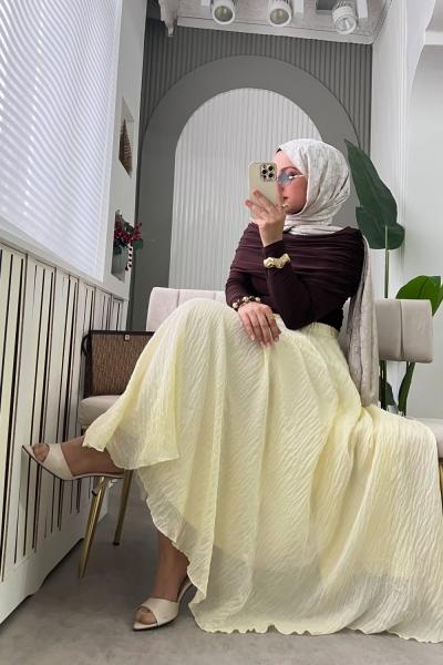 Prenses kombin Sarı