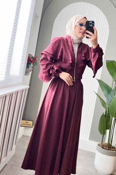 Roxsana Etekli Takım Bordo