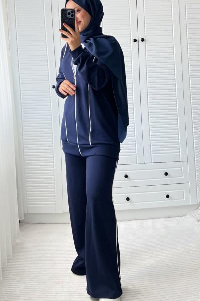 ŞERİTLİ OYŞ TAKIM Lacivert