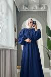 Soli Gold Düğmeli elbise  Lacivert