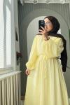 Soli Gold Düğmeli elbise  Sarı