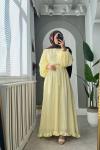 Soli Gold Düğmeli elbise  Sarı