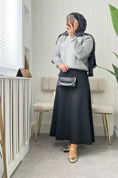 Teddy Kombin Gri Siyah