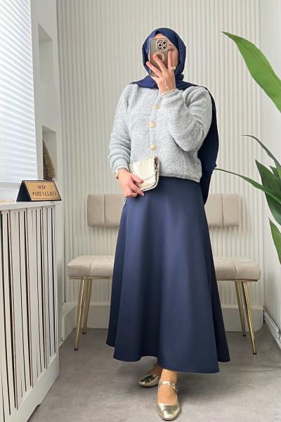 Teddy Kombin Gri Lacivert