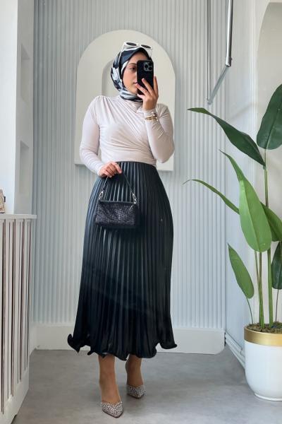 VoLens Plise Etek Siyah