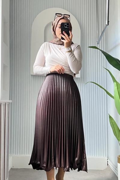 VoLens Plise Etek Acı Kahve