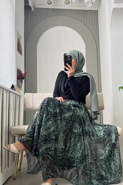 Zebray Etekli Kombin Mint Yeşili