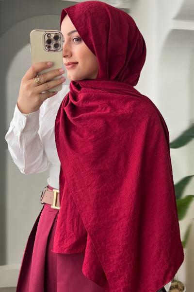 Zincir şal desen  Bordo