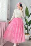 PRENSES KOMBİN Ekru Pembe